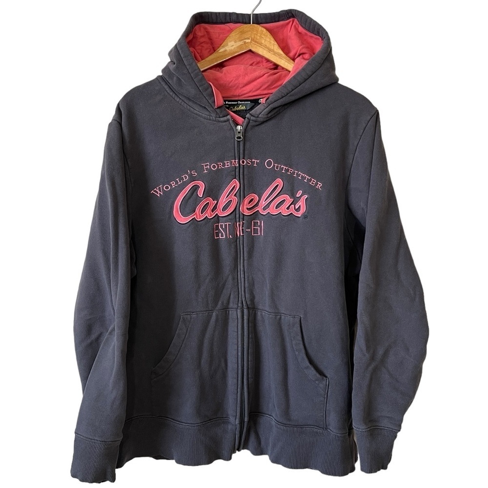 Cabela's Women's Game-Day Full-Zip Hoodie Gray Pink Size 2XL